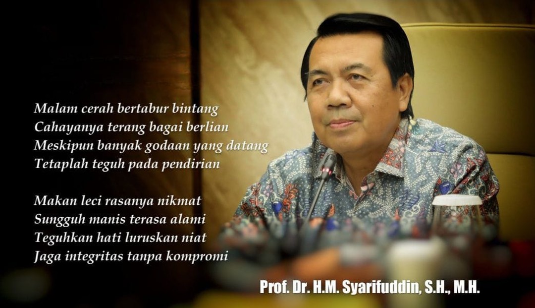 Pesan dari Prof. Dr. H.M.Syarifuddin, S.H., M.H